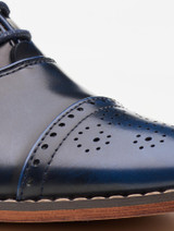 stylish navy boys wedding shoes