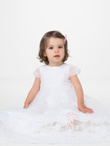 girls white christening gown