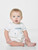Baby boys white & silver romper