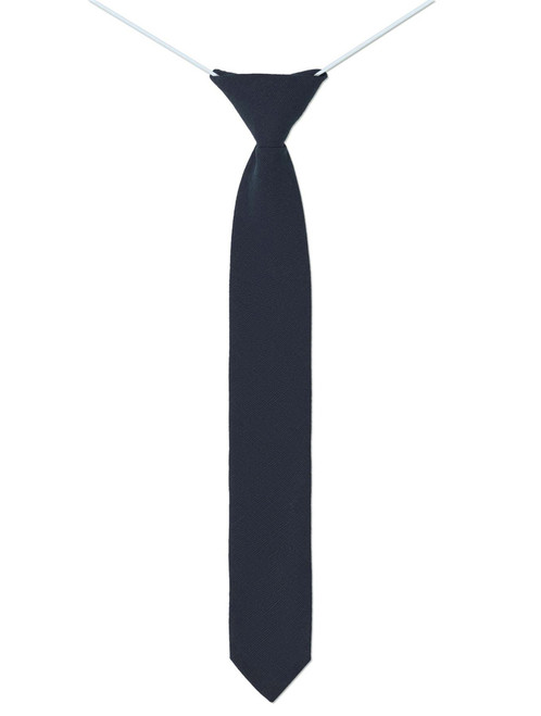 Boys skinny elasticated navy tie