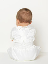 white christening romper