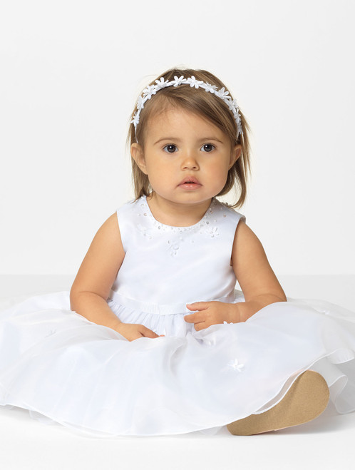 Sarah Louise girls white dress