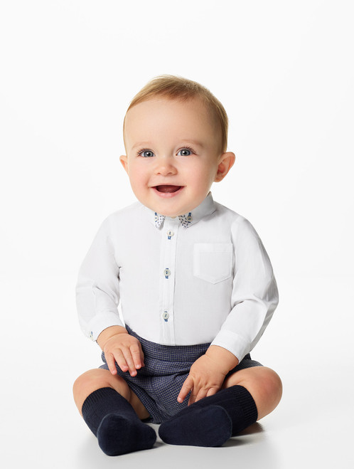 Baby boys white romper