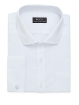 boys white cufflink shirt