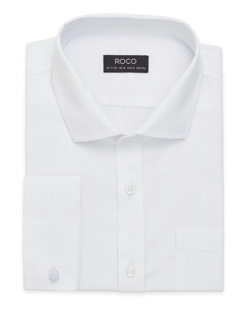 boys white formal shirt