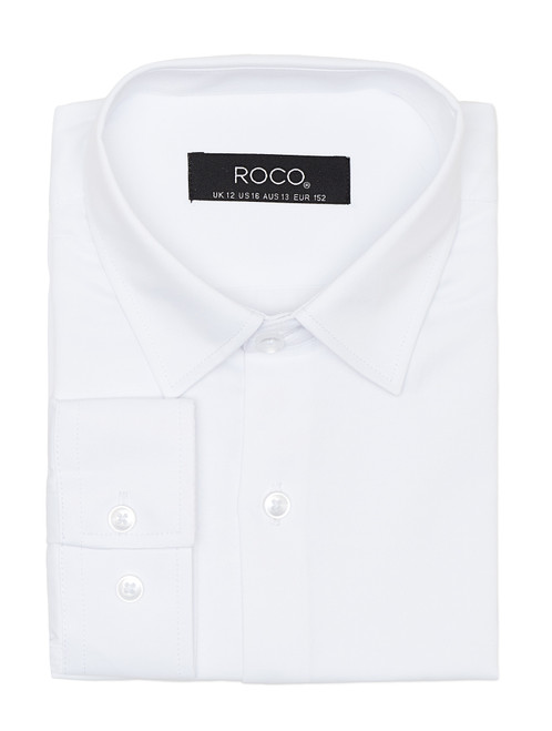 Boys long sleeved white shirt