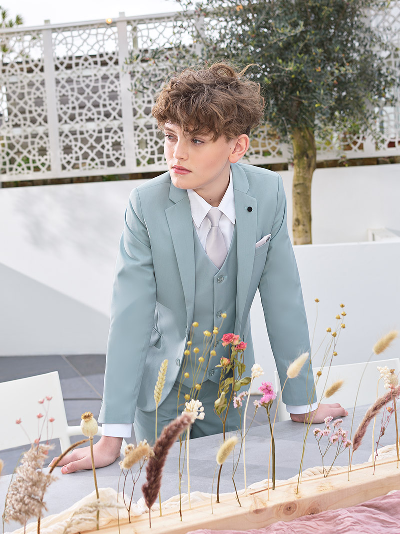 Shop boys dusty sage party suit - Monaco