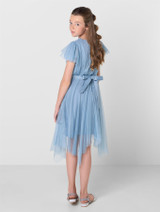Blue sustainable flower girls dress