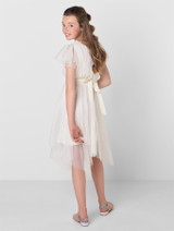 Girls ivory bridesmaid dress
