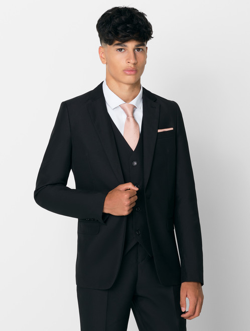 Teen black roco communion suit