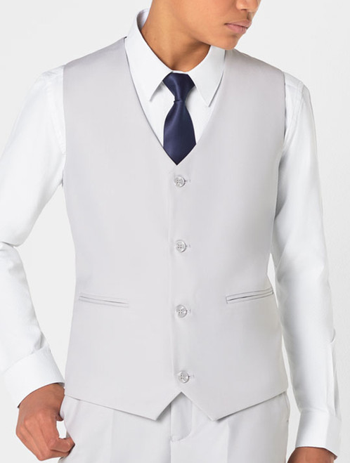 Boys stone grey waistcoat