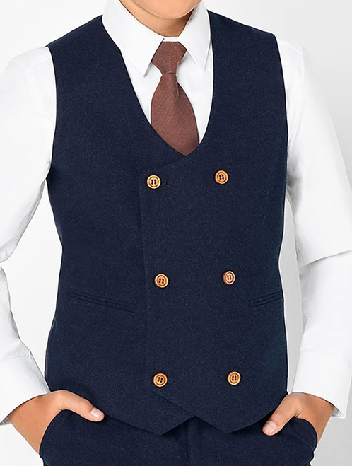 boys navy waistcoat