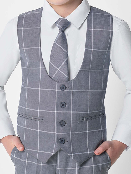 boys grey waistcoat