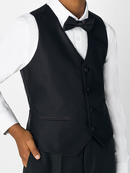 boys black waistcoat